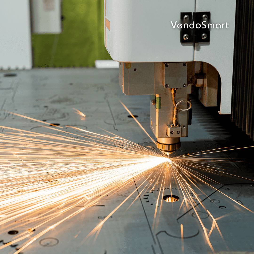 laser cutting the metal